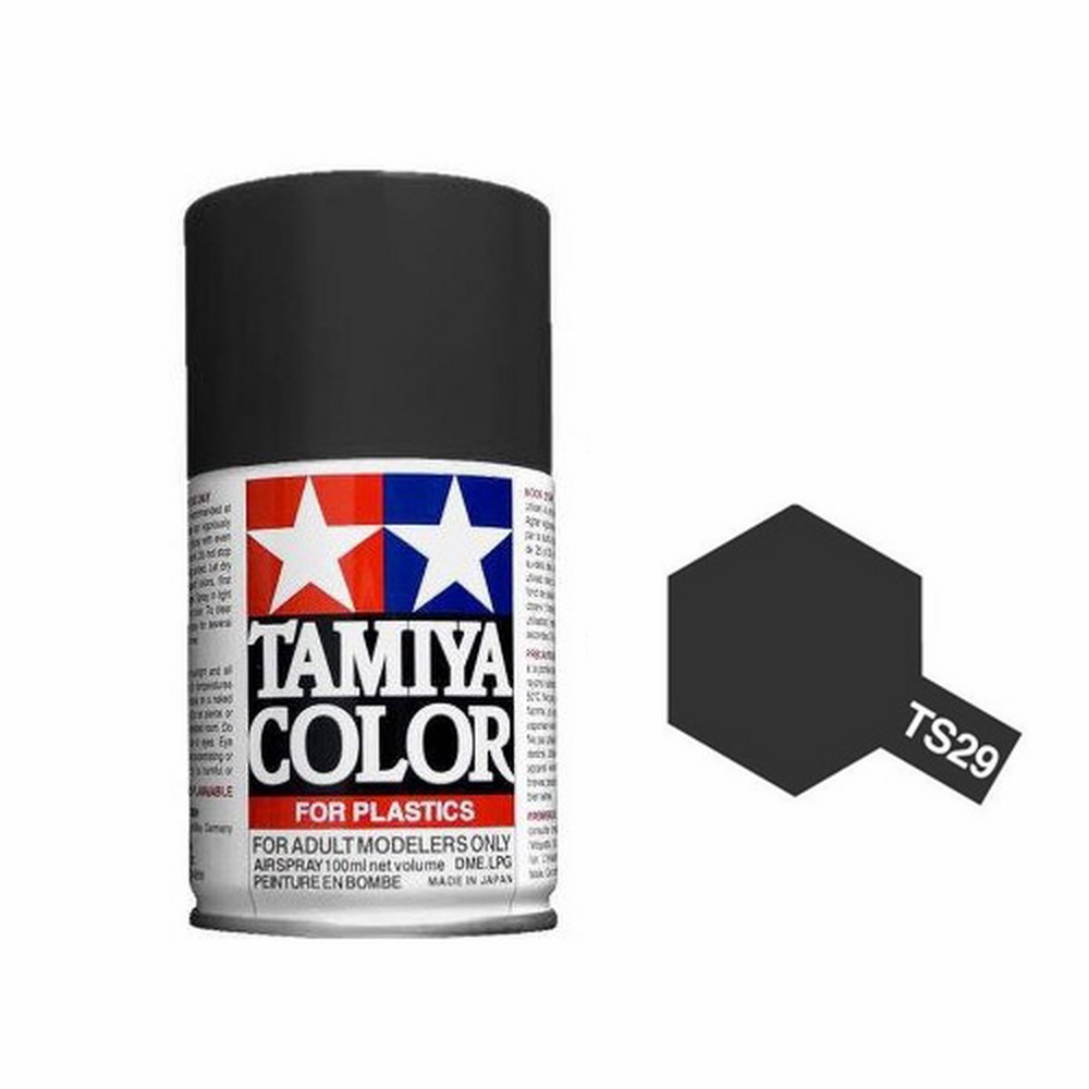 TS29 - Peinture Bombe NOIR SATINE 100ml Tamiya Maquette