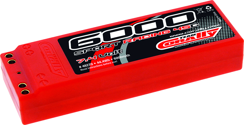 Accu Stick LIPO 2S 6000mAh 7.4V 45C Sport Racing - CORALLY