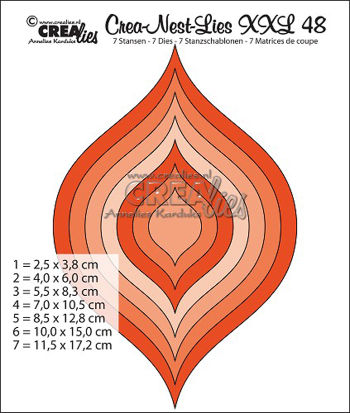Dies Crealies - Assortiment Goutte Nest XXL 48