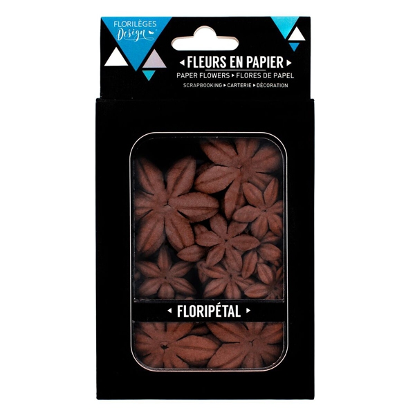 Fleurs en Papier - FLORIPETAL Brou de noix