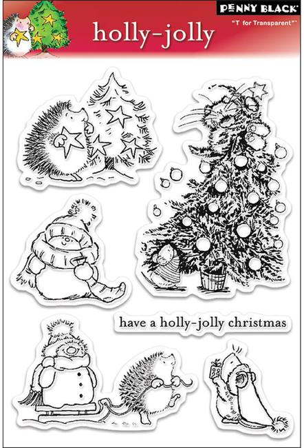 Tampon Clear - HOLLY-JOLLY Penny Black