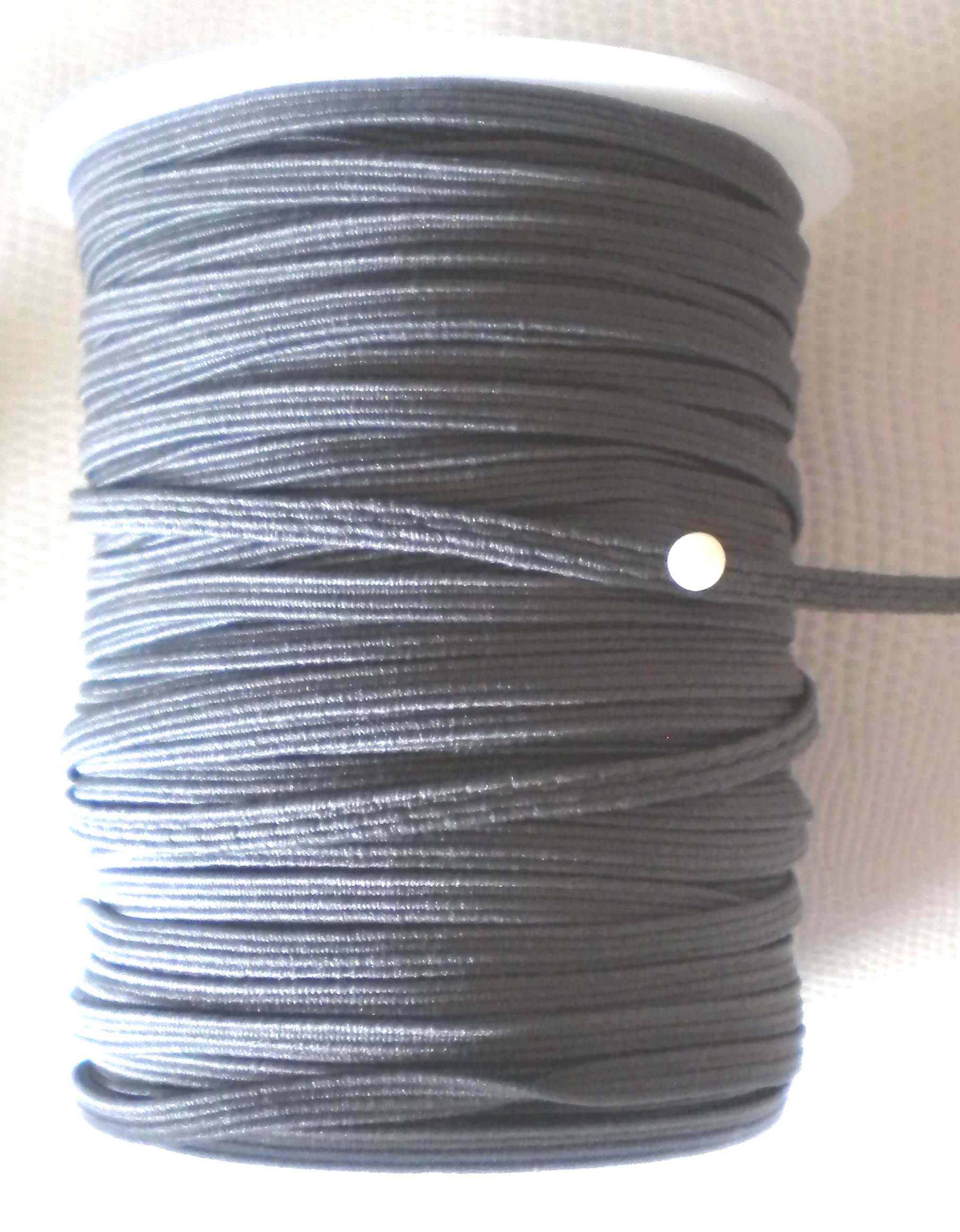 Elastique Plat 3mm - GRIS FONCE