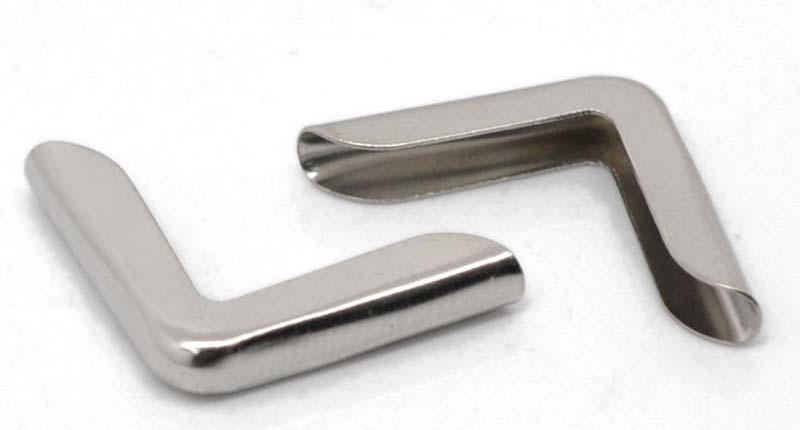 Coin en Métal pour Cartonnage - ARGENT 15x15mm (x8)