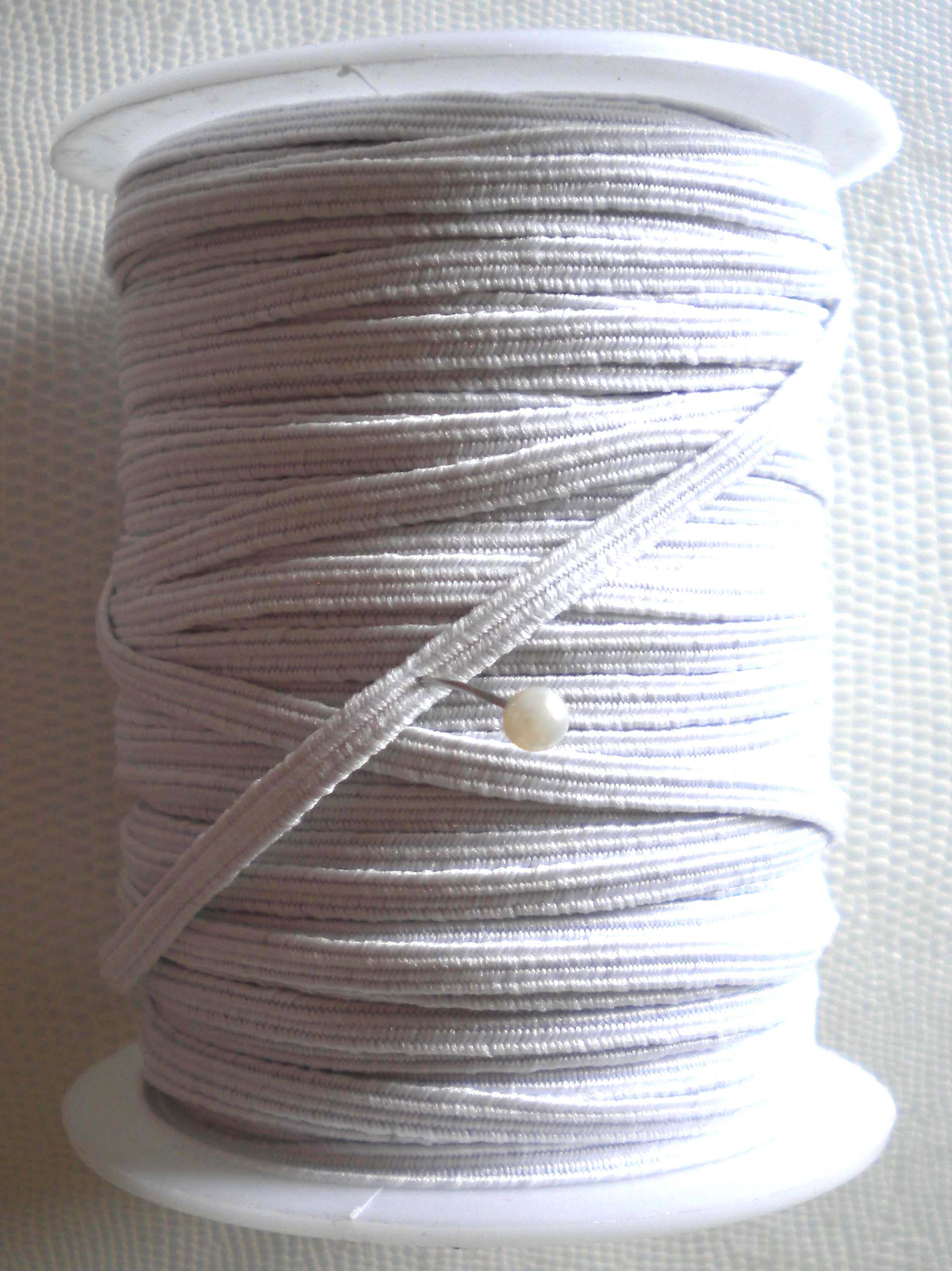 Elastique Plat 3mm - BLANC