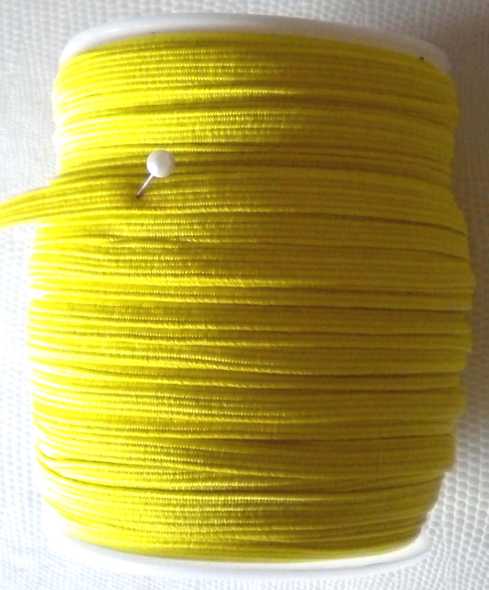 Elastique Plat 3mm - JAUNE