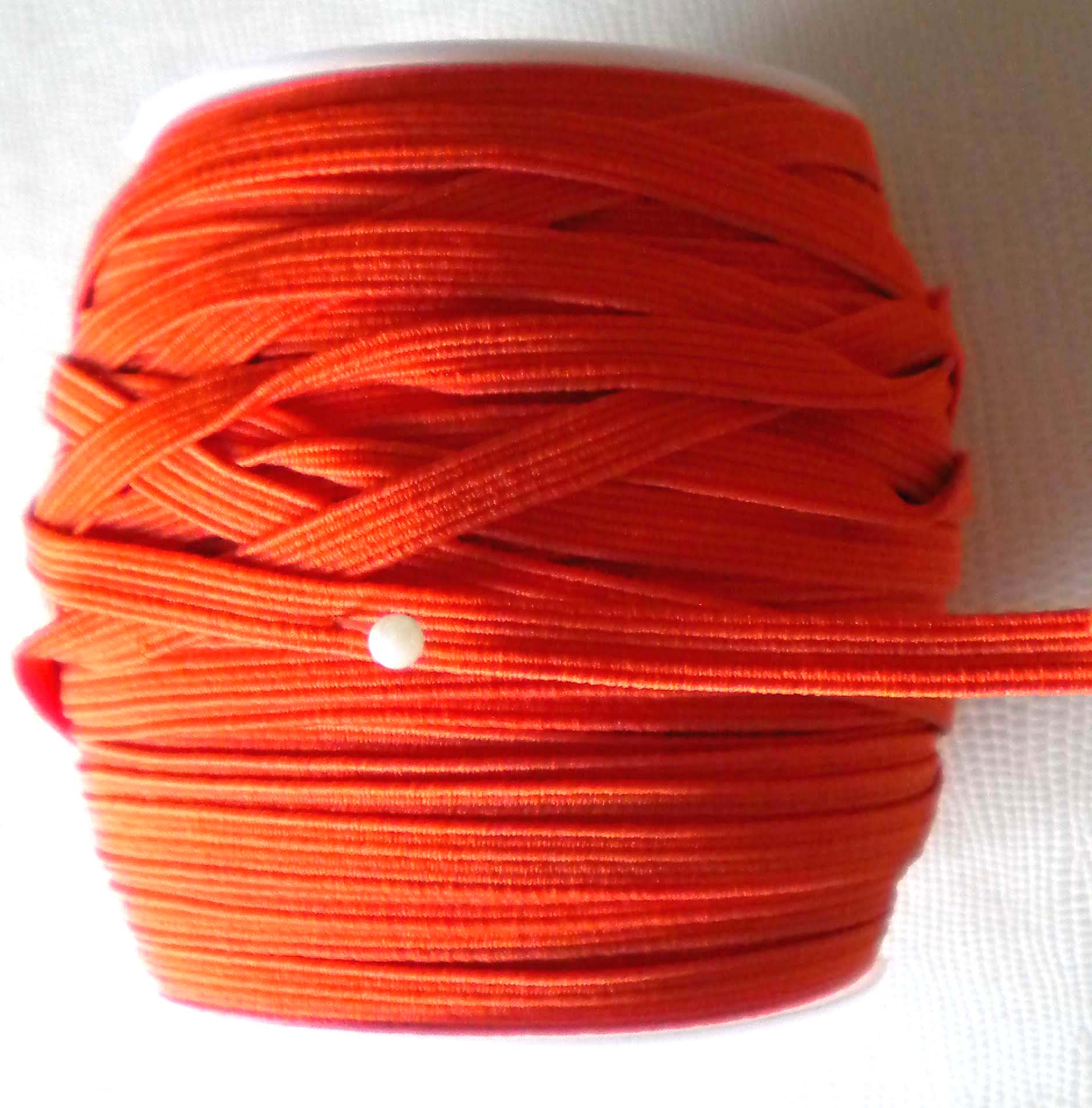 Elastique Plat 3mm - ORANGE