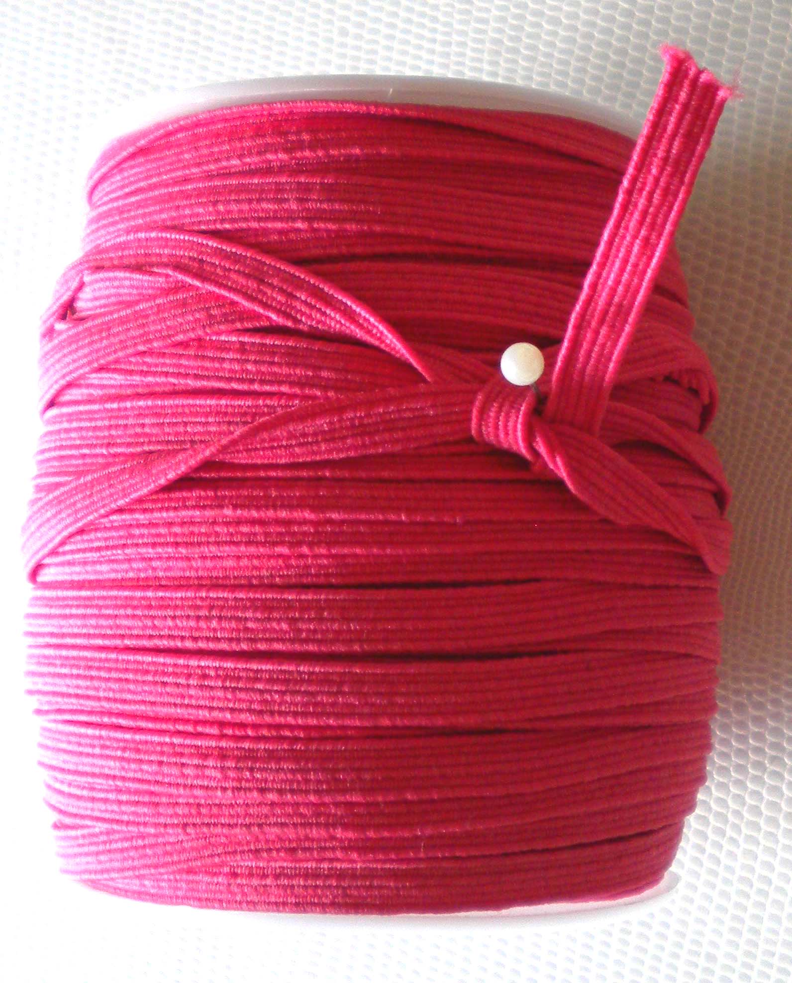 Elastique Plat 3mm - ROSE FONCE