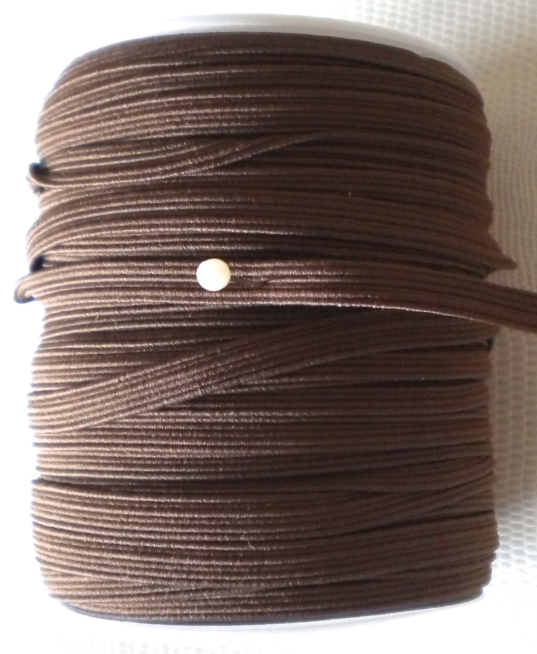 Elastique Plat 3mm - CHOCOLAT