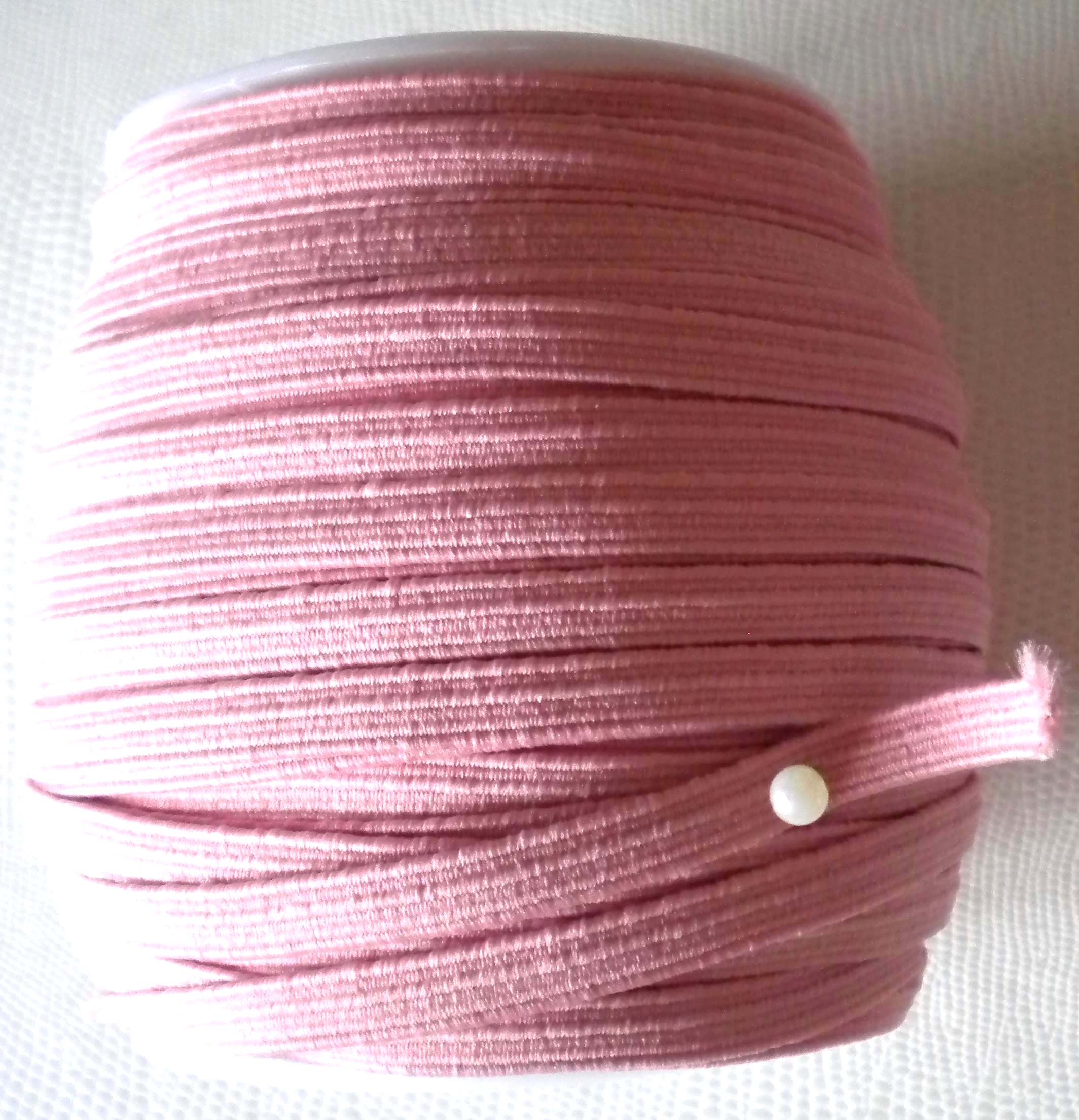 Elastique Plat 3mm - ROSE BEBE