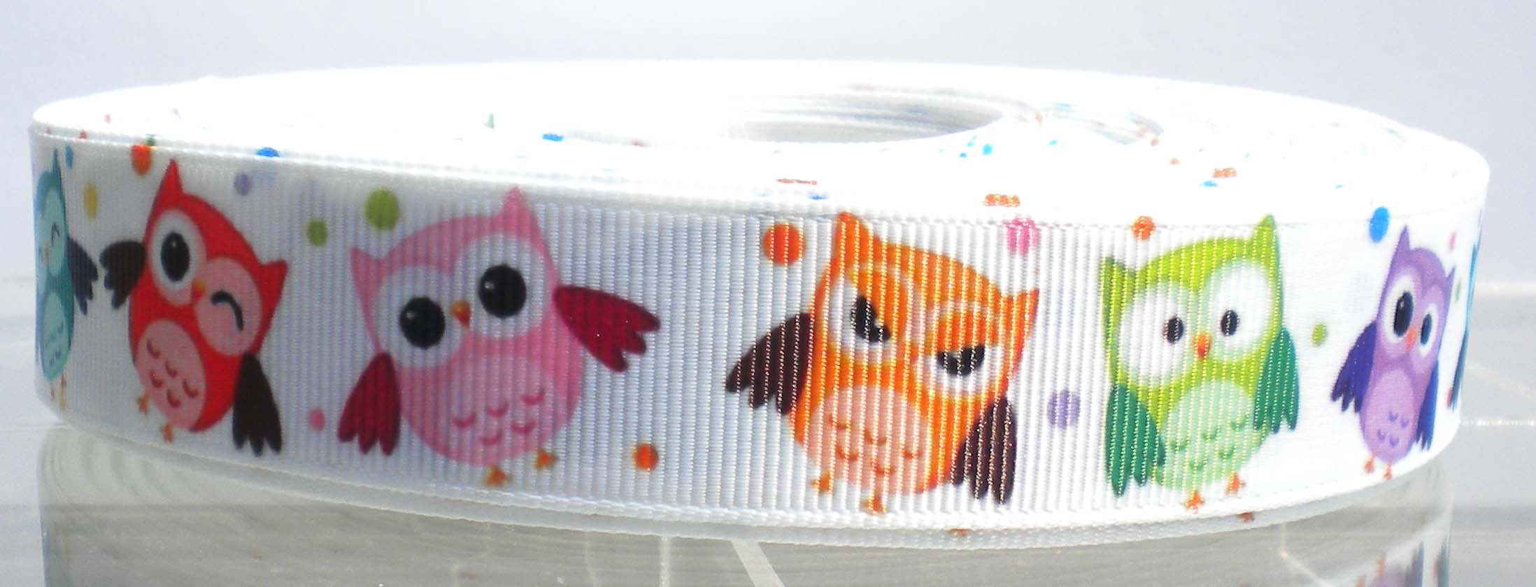 Ruban Imprimé fantaisie - HIBOUX 