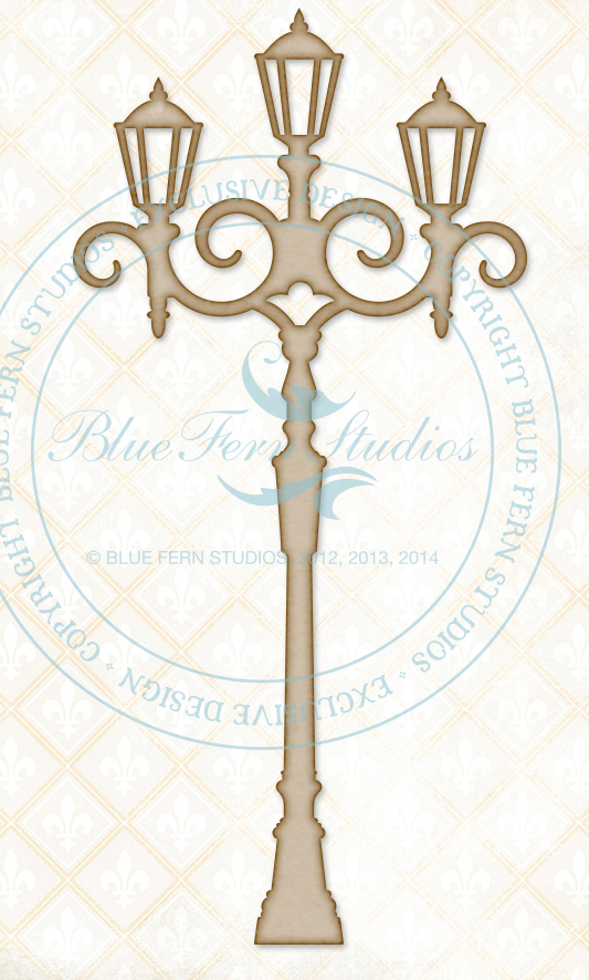 Chipboard Carton - Evening Lamp Post - Blue Fern Studios