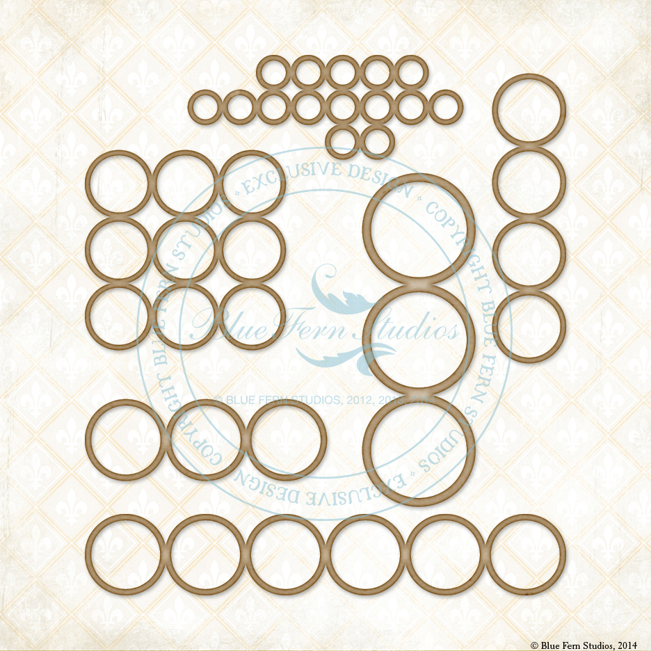 Chipboard Carton - Broken Rings - Blue Fern Studios