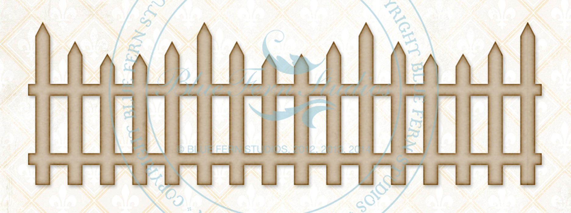 Chipboard Carton - Country Picket Fence - Blue Fern Studios
