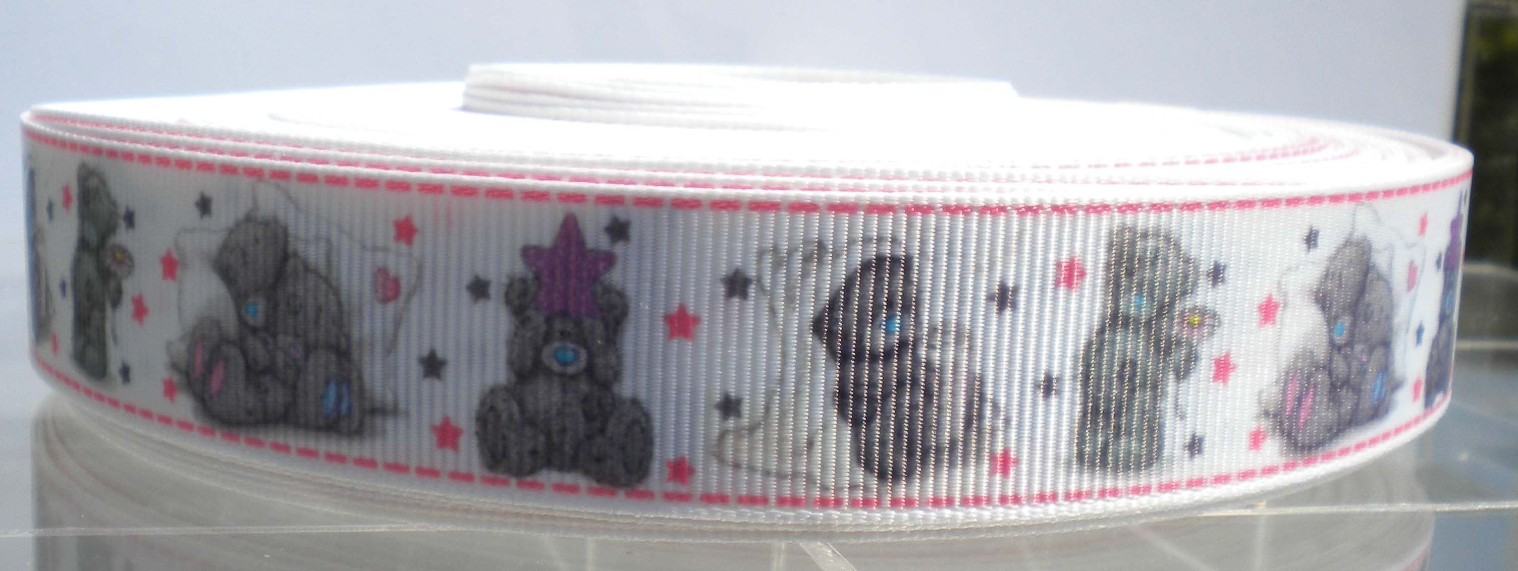 Ruban Imprimé fantaisie - PETIT OURS GRIS