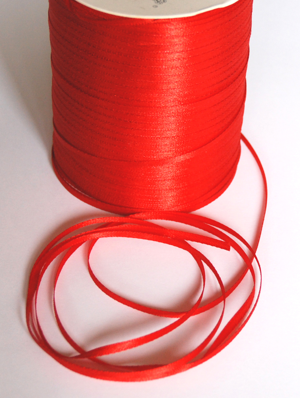 Ruban Satin -  3mm ROUGE 